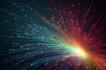 Fiber optics lights abstract background