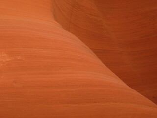 Orange textured walls in Antelope Canyon
