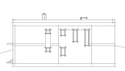 Architecture building 3d drawing vector illustration