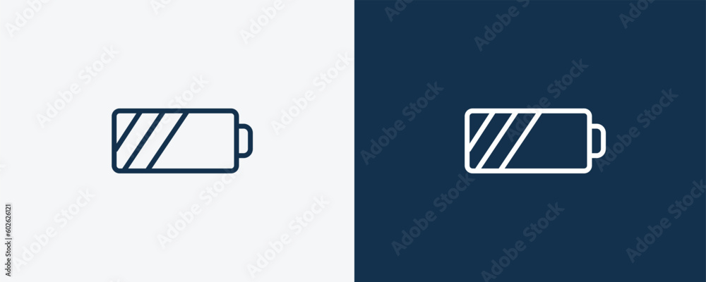 Sticker batter icon. Outline batter icon from sport and games collection. Linear vector isolated on white and dark blue background. Editable batter symbol.