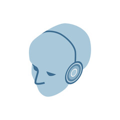 Humanoid head - Artificial intelligence symbolic icon