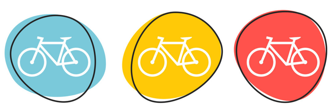 Button Banner für Website oder Business: Fahrradweg, Fahrrad oder Rad