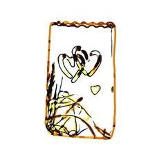 Sketch the color of the lantern design with a transparent background