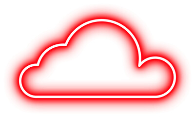Glowing Neon Cloud Design Element