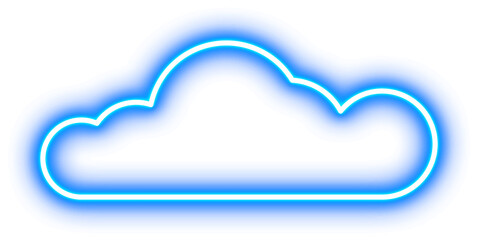 Glowing Neon Cloud Design Element