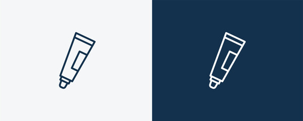 ointment icon. Outline ointment icon from medical collection. Linear vector isolated on white and dark blue background. Editable ointment symbol