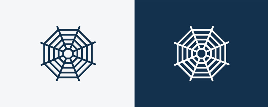 spider chart icon. Outline and vector spider chart icon from business and finance collection. Line and glyph vector isolated on white background. Editable spider chart symbol.