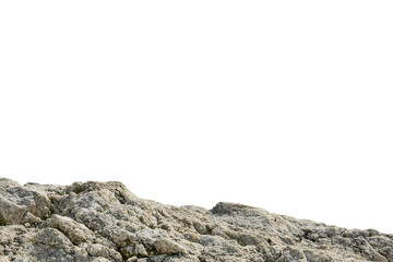 Stone texture in the foreground on a white background.