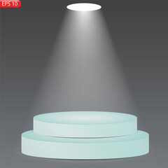 Vector illustration for award winners. Pedestal or platform for honoring prize winners.