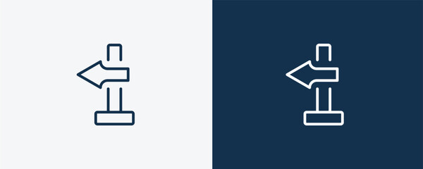 blank left arrow icon. Outline blank left arrow icon from user interface collection. Linear vector. Editable blank left arrow symbol can be used web and mobile