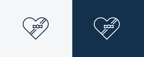 chocolate box icon. Outline chocolate box icon from tools and utensils collection. Linear vector. Editable chocolate box symbol can be used web and mobile