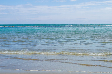 Seascape. Sea and sky. Horizon on the sea