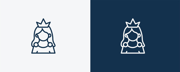 princes icon. Outline princes icon from people and relation collection. Linear vector. Editable princes symbol can be used web and mobile