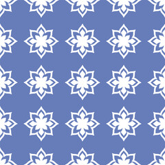 Vector. Seamless mediterranean geometric pattern in patchwork style. Talavera template. Portuguese Azulejo. Turkish decoration. Moroccan mosaic. Spanish porcelain. Ceramic dishes, folk ornament.