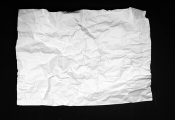 White crumpled paper texture background. Clean white paper.