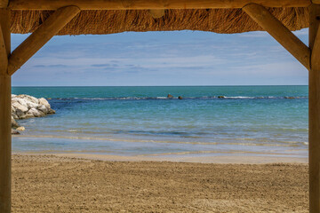 Beautiful Asian straw bungalow on the beach