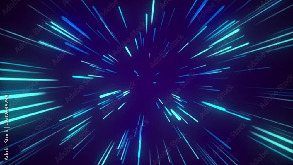 Canvas Prints flying in space with luminous neon lines. hyperspace. the modern ultraviolet spectrum of light.
