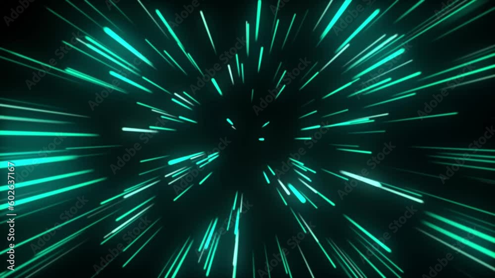Canvas Prints flying in space with luminous neon lines. hyperspace. the modern ultraviolet spectrum of light.