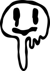 Doodle Grunge Melted Smile