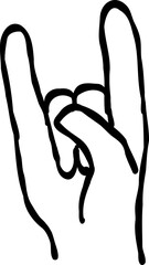 Doodle Grunge Punk Rock Gesture