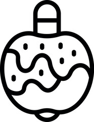 Jewish bakery icon outline vector. Israel religious. Card party