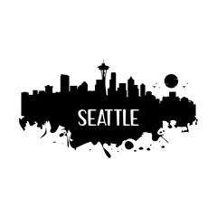Seattle Skyline Silhouette