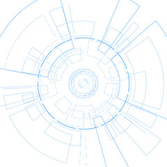 Obraz premium Sci fi futuristic user interface, HUD, Technology abstract background , Vector illustration. 