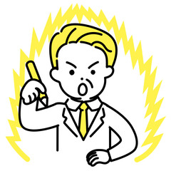 かわいい人物のイラストシリーズ _ オフィスワーカー_シニア _ 学ぶ