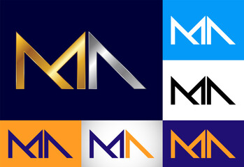 Initial Letter M A Logo Design Vector. Graphic Alphabet Symbol For Corporate Business Identity