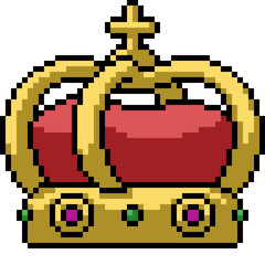 Fototapeta premium pixel art royal crown luxury