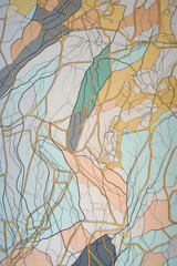 Abstract Stone Texture, Mint Blue, Beige, grey and pastel blue, AI Generative texture, overhead view