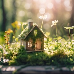 Green Eco House: Environmentally Friendly Housing. Generative AI