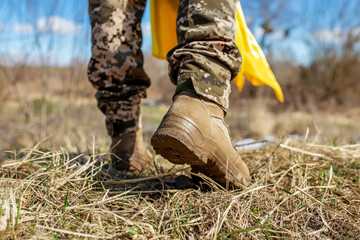 Armed Forces of Ukraine. Ukrainian soldier. Military uniform.