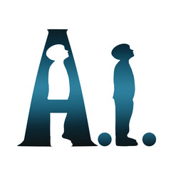 robot drawing AI model 3d illustration 