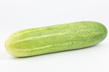 Cucumber isolated on white background. Green cucumber on white background