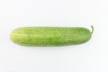 Cucumber isolated on white background. Green cucumber on white background
