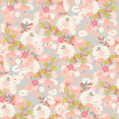 gentle bright tiny flowers pattern For summer print dress