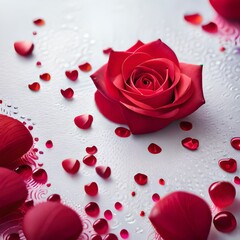Valentine's Day, Holiday, Rose, Background, Love, AI Generative