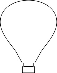 Balloon with a basket for flights.