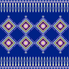 geometric lines blue and pink yellow Intertwined with fabric patterns, skirts, shirts, tablecloths, socks, curtains, pillows, hats, made into a large piece of fabric, patterns on glasses, plates, bowl