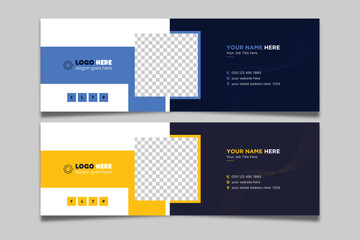 Obraz premium Professional Email Signatures Template Vector Design