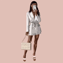 girl with phone