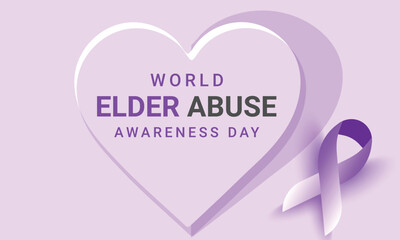 World Elder abuse awareness day. background, banner, card, poster, template. Vector illustration.