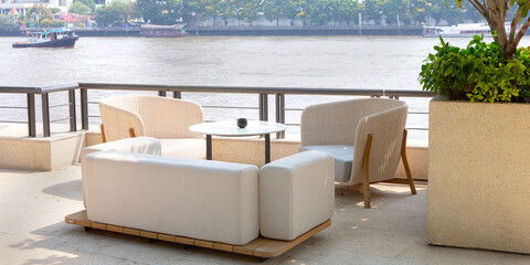 Seats with back pillows for relaxation