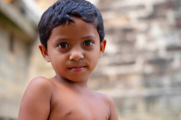 Portrait of a Indian girl in serious mood