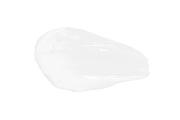 A smear of white cosmetic cream with no shadows and no background. PNG
