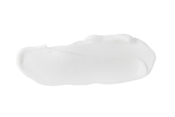 A smear of white cosmetic cream with no shadows and no background. PNG
