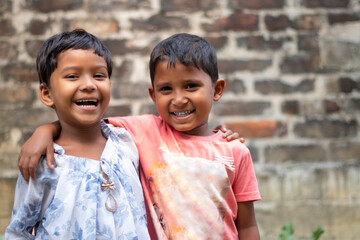 Portrait of a Indian Children Smiling 
