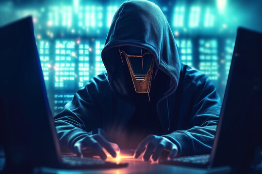 Anonymer Hacker an Computer, Cyberkriminalit&auml;t