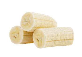 slice banana on transparent png